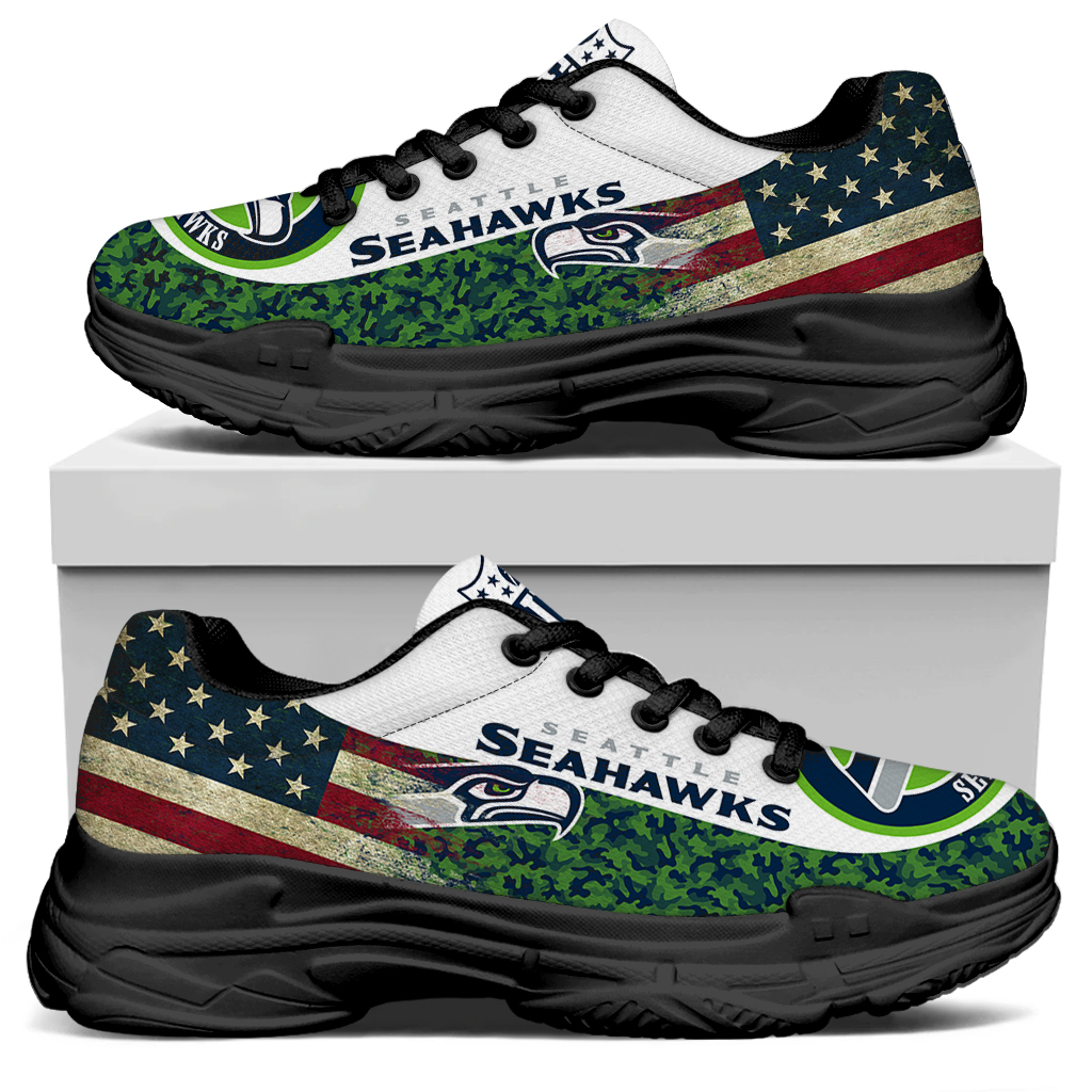 Men's Seattle Seahawks Edition Chunky Sneakers With Line 003